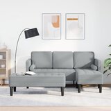 vidaXL 2-delni set sofa s blazinami svetlo siva tkanina | Shoptok.si