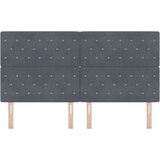  LED glava kreveta s LED trakama Tamno siva 180 cm Baršun | shoptok.hr