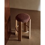 Kave Home Barsko stol iz masivnega jesena v barvi terakote/v temni naravni barvi (višina sedeža 75 cm) Granite – | Shoptok.si