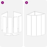  Kutni Sadič Srebrno 30 x 30 x 50 cm Nehrđajući čelik | shoptok.hr