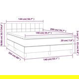  Box spring postelja z vzmetnico svetlo siva 140x200 cm blago, (20899069) | Shoptok.si