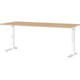 Germania Radni stol podesive visine s pločom stola u dekoru hrasta 80x180 cm Downey – Cijene