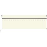  Avtomatska tenda s senčilom LED + senzor 5x3 m krem | Shoptok.si