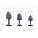 Dorcel Geisha Plug Ruby M - roza analni dildo (črn) | Shoptok.si