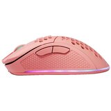 DELTACO GAMING Bežični Miš Ultralight 70g, RGB, SPCP6651, 400-4800 DPI, 1000 Hz, Roza | shoptok.hr