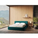 Makamii Turkizna oblazinjena zakonska postelja s prostorom za shranjevanje z letvenim dnom 140x200 cm Kiana – | Shoptok.si