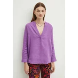 Medicine Lanena bluza ženska, vijolična barva