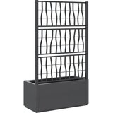  Vrtna sadilica s rešetkom tamnosiva 80 x 36 x 140 cm PP | shoptok.hr