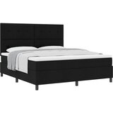  s opruga kutije s uzglavljem Crna 180 x 200 cm tkanina | shoptok.hr