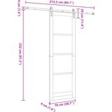 vidaXL Drsna vrata s kompletom strojne opreme "ORKDAL" 78x232 cm | Shoptok.si