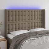  LED uzglavlje smeđesivo 147 x 16 x 118/128 cm od tkanine | shoptok.hr