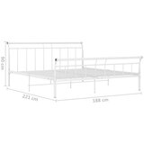  Za krevet bijeli metalni 180 x 200 cm | shoptok.hr