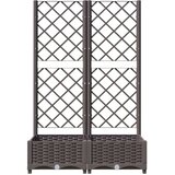vidaXL Vrtna sadilica s rešetkom smeđa 80 x 40 x 121,5 cm PP | shoptok.hr
