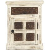 Furnova Nočna omarica bela 40x30x50 cm trden mangov les, (21928154) | Shoptok.si