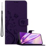 Cadorabo OnePlus temno vijolična - zaščitni pokrov pri oblikovanju cvetja z magnetnim zapiranjem, stoječimi funkcijami in režami za kartice, (20617343) | Shoptok.si