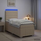  LED okvir za krevet s madracem Krem 100 x 200 cm Tkanina | shoptok.hr