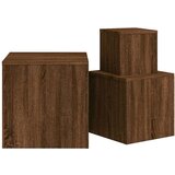  Pomoćni stolići 3 kom boja smeđeg hrasta od konstruiranog drva | shoptok.hr