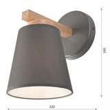 Zidno svetlo ELLIE 1xE27/60W/230V sivo | Eponuda.com