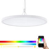 Eglo 33676 - led rgbw prigušiva luster na sajli cerignola-c LED/32W/230V bela + daljinski upravljač | Eponuda.com