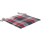 Jastuci za vrtne stolice 2kom crveni karirani 40x40x3cm tkanina | shoptok.hr