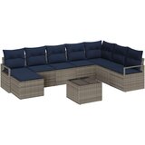  Set sofe 9 kom. Siva poliratan 287 x 177 x 85 cm | shoptok.hr