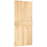  Klizna vrata Prirodna i bijela 95 x 210 cm Čvrsta borovina | shoptok.hr