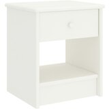 The Living Store Nočna omarica bela 35x30x40 cm trdna borovina - Nočna Omarica, (21432144) Cene
