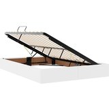  Krevet s madracem i skladištem Bijelo 140 x 200 cm Lažna koža | shoptok.hr