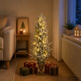 Mini božićno drvce 120 cm 100 LED lampica Topla bijela PVC i PE | shoptok.hr