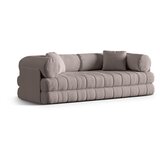Cosmopolitan Design Sivo-bež raztegljiva sedežna garnitura iz tkanine bouclé 206 cm Kemi – | Shoptok.si
