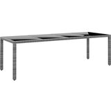 vidaXL Vrtni stol 250x100x75 cm od kaljenog stakla i poliratana sivi Cijene