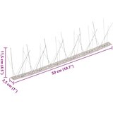  10-dijelni set šiljaka za zaštitu od ptica u 5 redova 5 m čelik | shoptok.hr