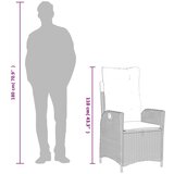  7-dijelni vrtni blagovaonski set s jastucima crni od poliratana | shoptok.hr