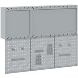  5-delni komplet omare za orodje in pegboard, stenska montaža, črna kovina, (22048540) | Shoptok.si