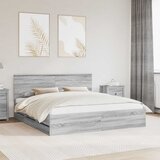  Krevetna konstrukcija Siva Sonoma 180 x 200 cm Inženjersko Drvo | shoptok.hr