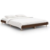 Maison Chic Posteljni okvir - Dvoposteljna postelja - Zakonska postelja rjav hrast 135x190 cm inženirski les-J14794, (21768486) | Shoptok.si