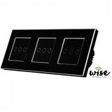 Wise wifi pametni prekidač 9 tastera - modularni sa 3 modula - aluminijumski panel crni | ePonuda.com