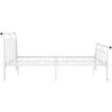  Posteljni okvir bel kovinski 180x200 cm | Shoptok.si