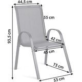 Sofotel SO-980 tekstilne vrtne stolice, set od 4 komada | shoptok.hr