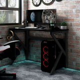 vidaXL igraći stol s nogama u obliku slova K crni 110 x 60 x 75 cm | shoptok.hr