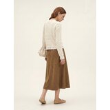 Sinsay Midi suknja od imitacije brušene kože | shoptok.hr