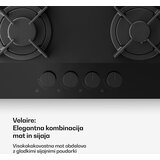 Klarstein Plinska kuhalna plošča Velaire, 4-gorniki z električnim vžigom, združljiva z zemeljskim plinom in utekočinjenim naftnim plinom, 8000 W, 60 cm | Shoptok.si