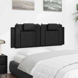  Jastuk za uzglavlje Viana crni 120 cm od umjetne kože | shoptok.hr
