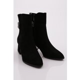DGN 23121 Women's Heeled Boots Black Suede | Eponuda.ba