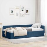  Kutni okvir kreveta s uzglavljem Plava 100 cm x 200 cm tkanina | shoptok.hr