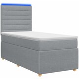  LED okvir za krevet s madracem Svjetlosiva 80 x 200 cm Tkanina | shoptok.hr