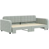  Dnevni krevet na razvlačenje svjetlosivi 90 x 200 cm baršunasti | shoptok.hr