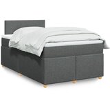 Maison Chic Box spring postelja - Vzmetna postelja z vzmetnico temno siva 120x200 cm blago SL24124, (21891321) | Shoptok.si