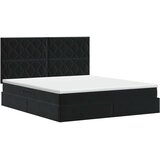  Krevet s madracem i skladištem Crna 160 x 200 cm Baršun | shoptok.hr