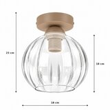 Brilagi LED plafonsko svetlo RETRO GLASS 1xE27/60W/230V prečnik 18 cm bež/prozirno | Eponuda.com